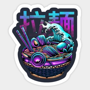 Neon Ramen Sticker